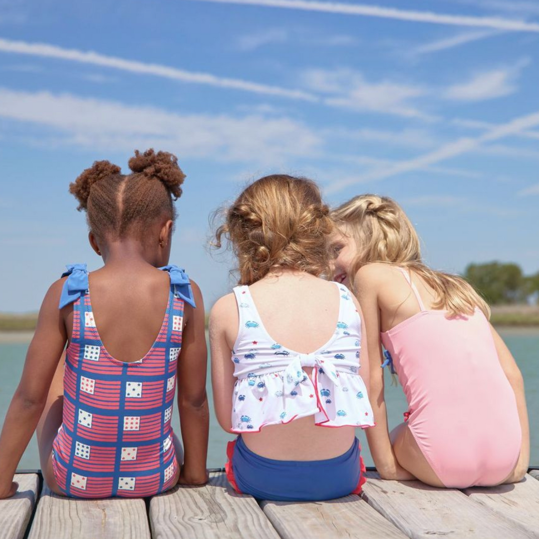 Girls Palmer Tankini - Small Crabs