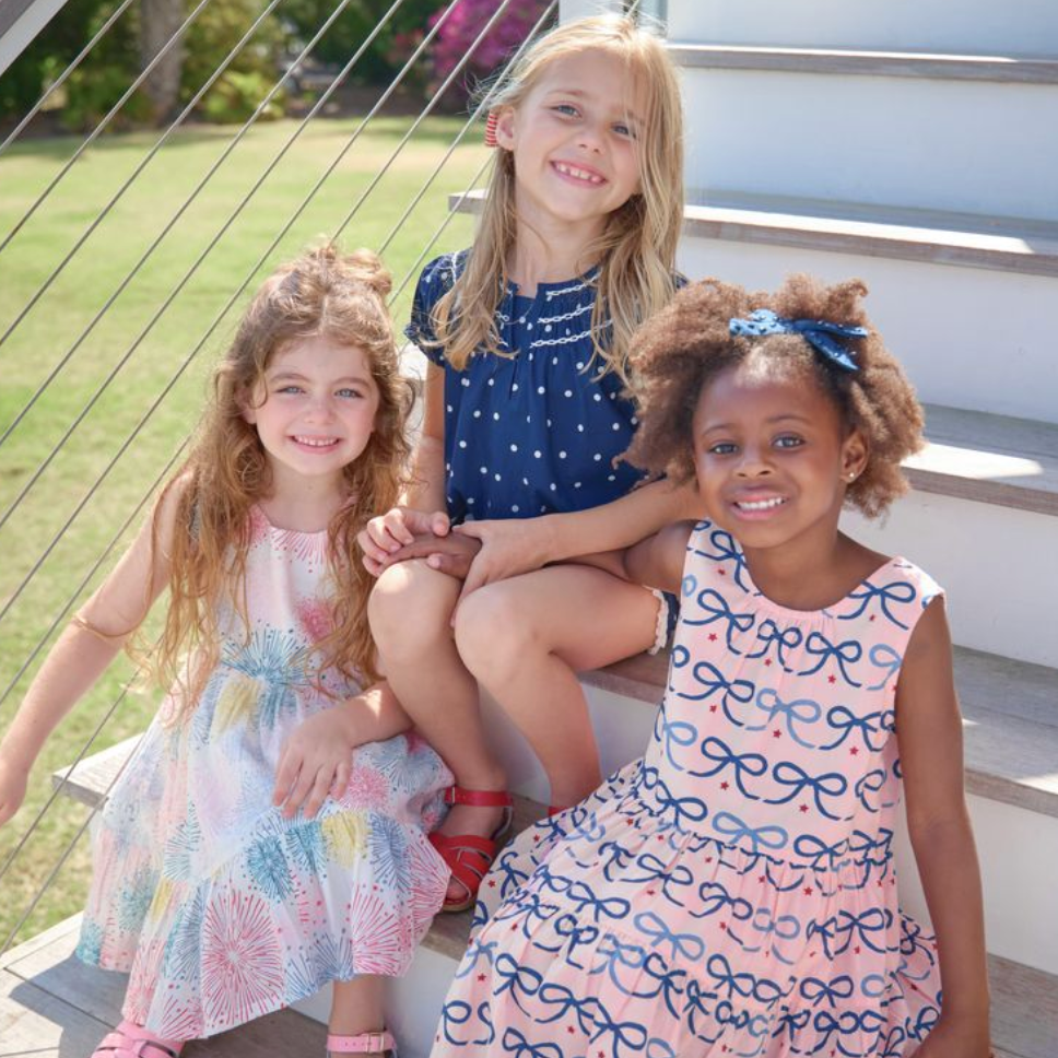 Girls Millie 2-PC Set - Navy Dot