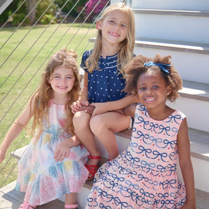 Girls Millie 2-PC Set - Navy Dot