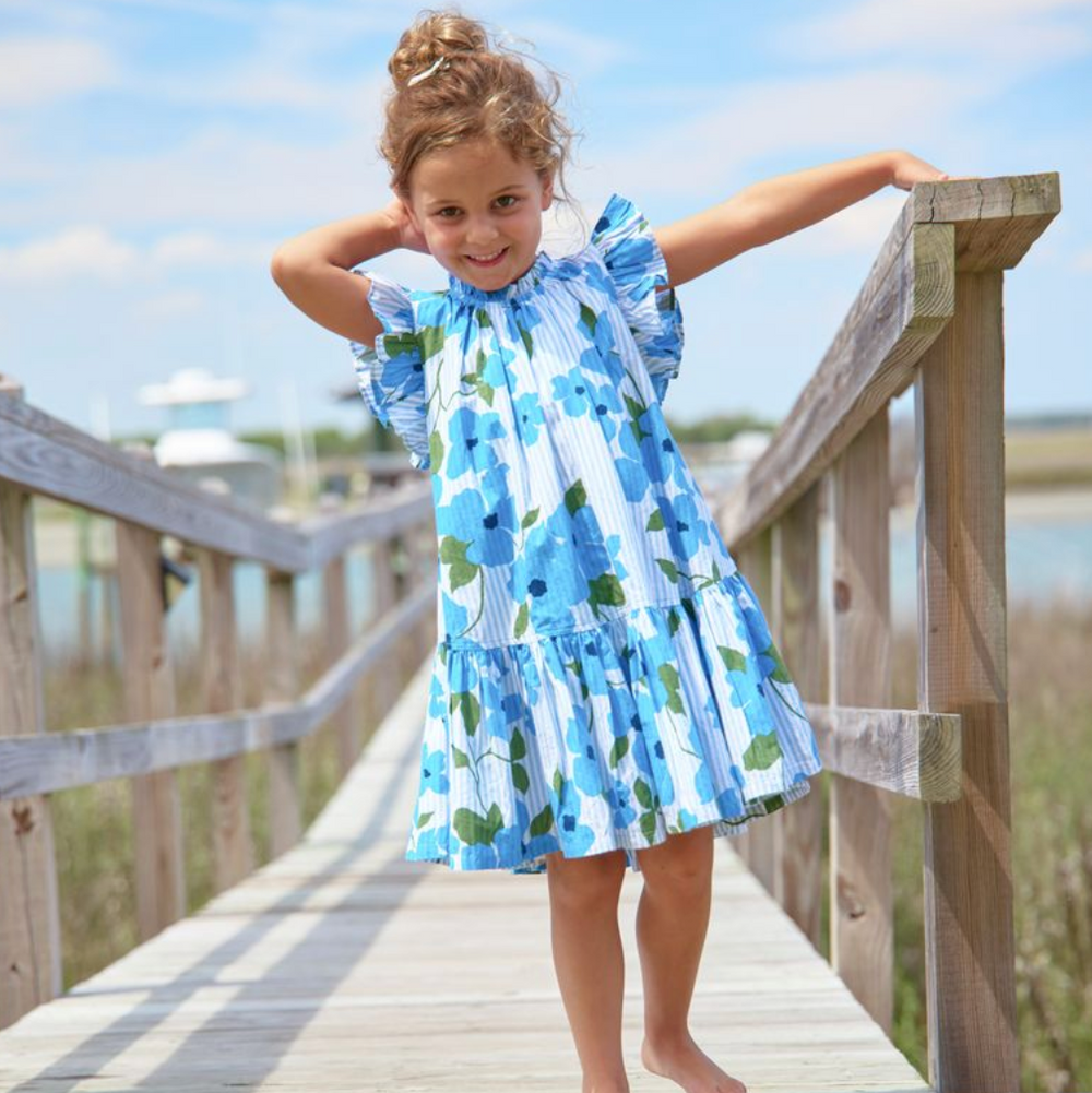 Girls Harper Dress - Hibiscus Floral