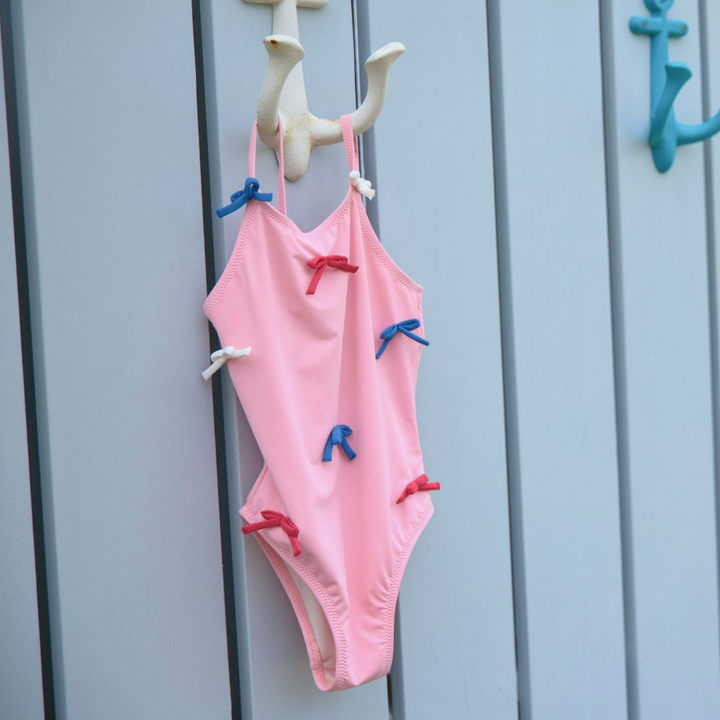 Girls Lottie Suit - Pink Bows