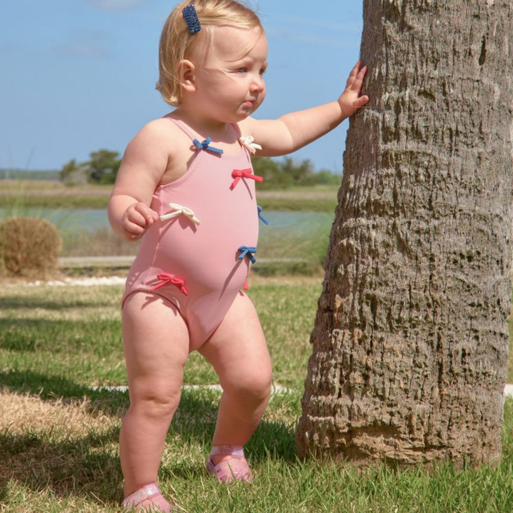 Baby Girls Lottie Suit - Pink Bows
