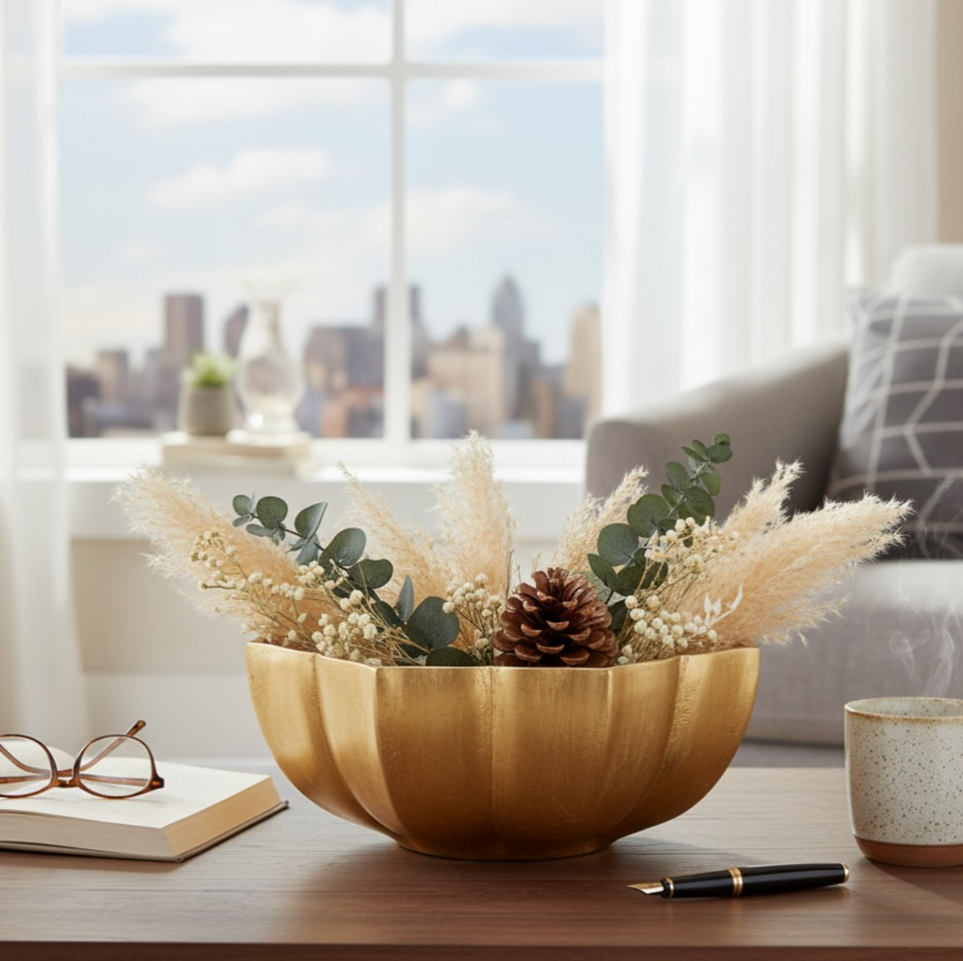 Breanne Gold Leaf Bowl