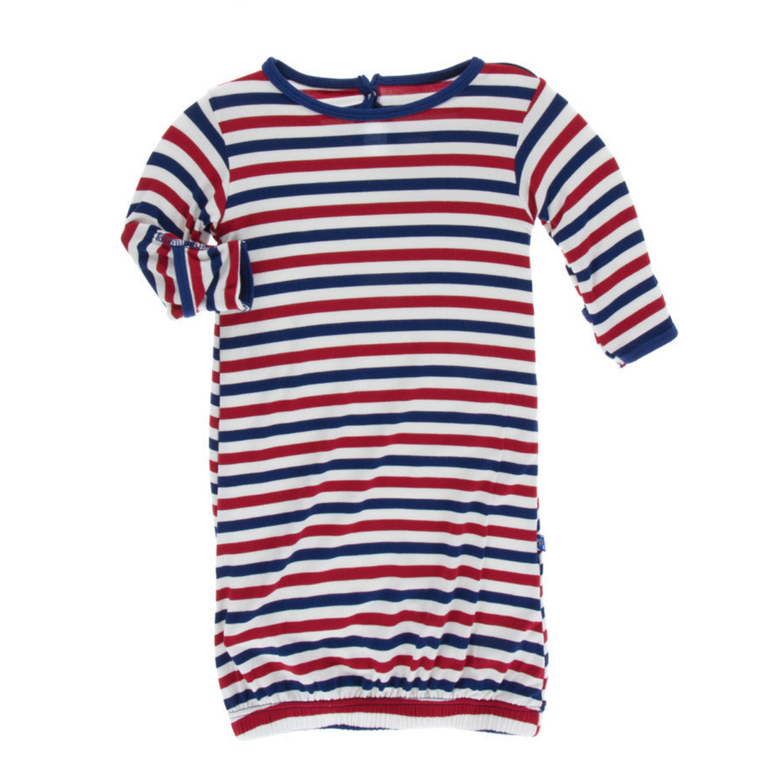 USA Stripe Layette Gown