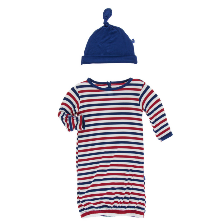 USA Stripe Layette Gown