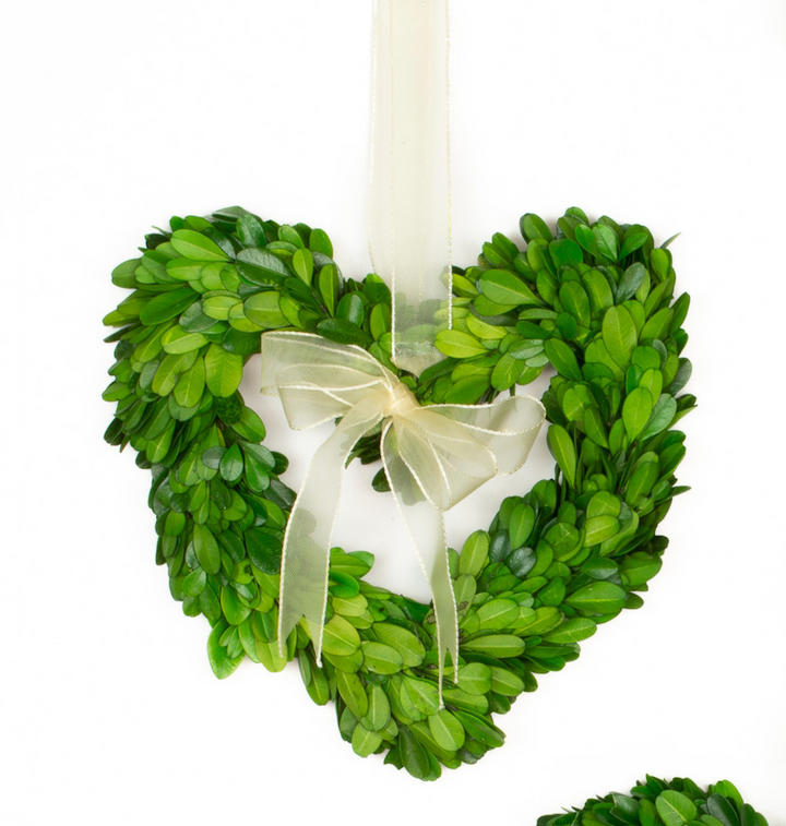 Preserved Boxwood Heart Wreaths