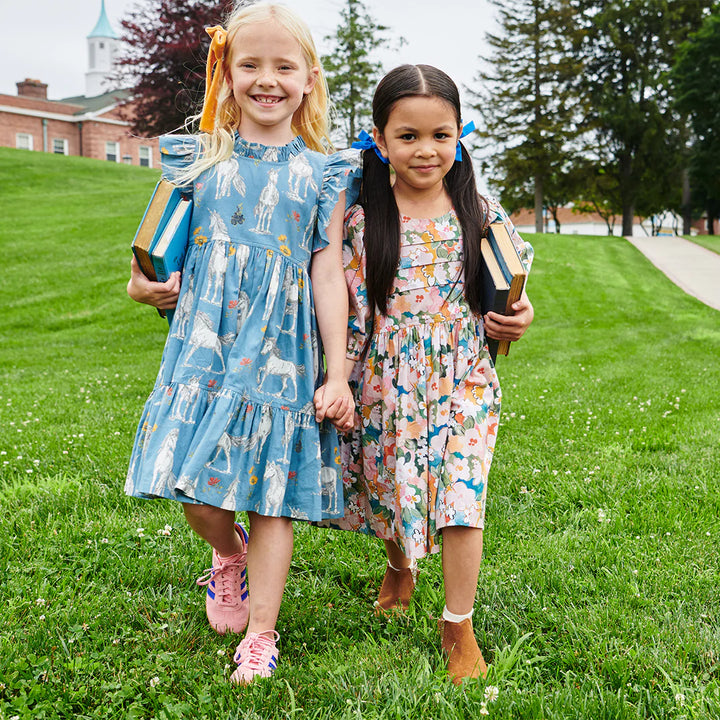 Girls Evelyn Dress - Watercolor Floral
