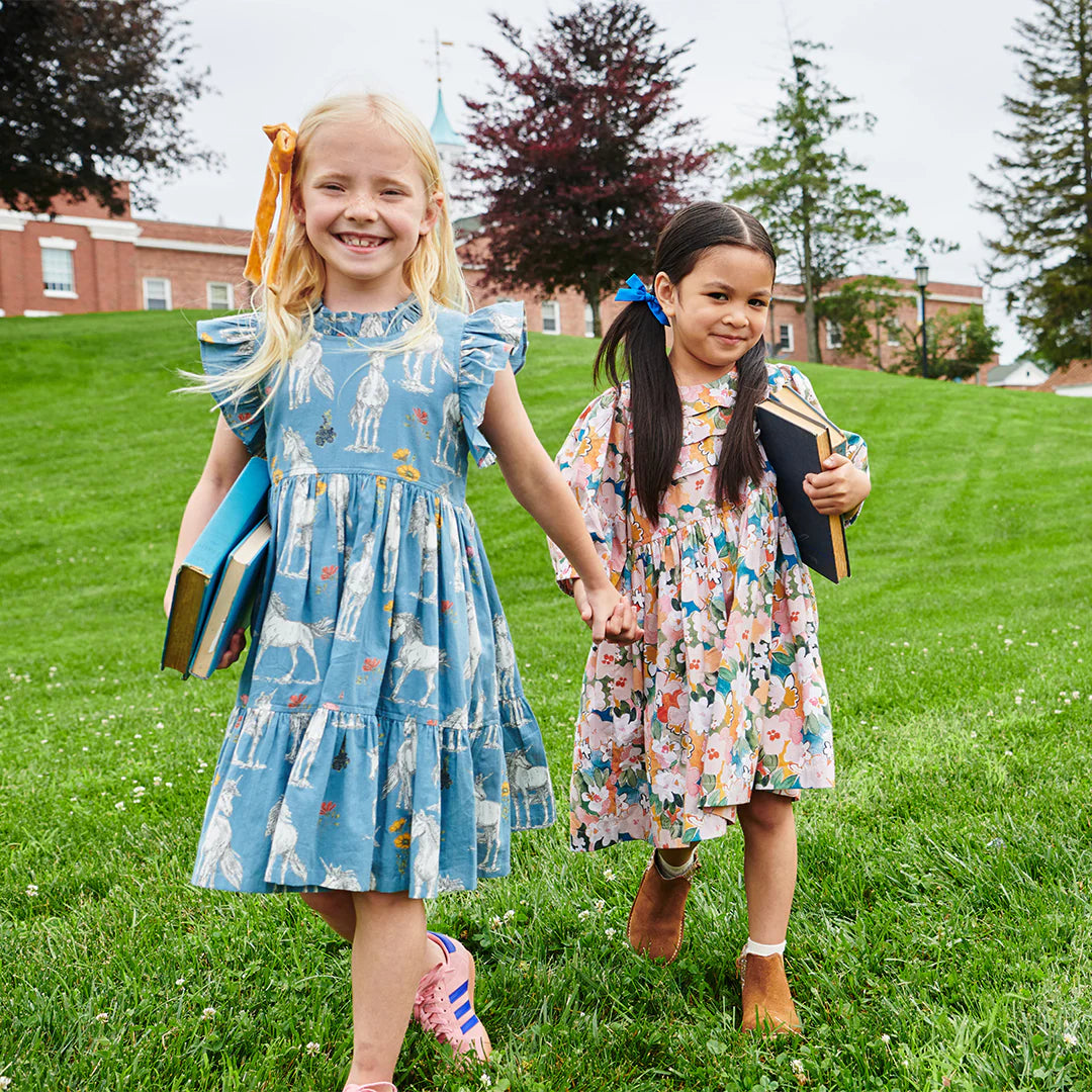 Girls Jennifer Dress - Unicorn Field