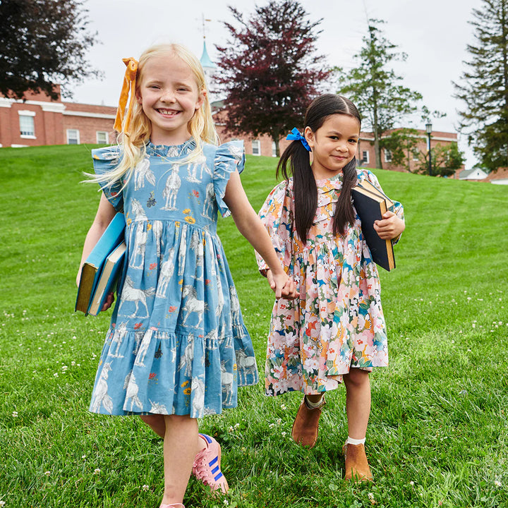 Girls Jennifer Dress - Unicorn Field