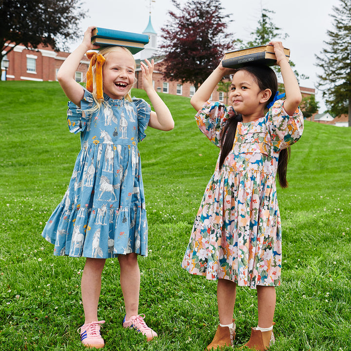 Girls Jennifer Dress - Unicorn Field