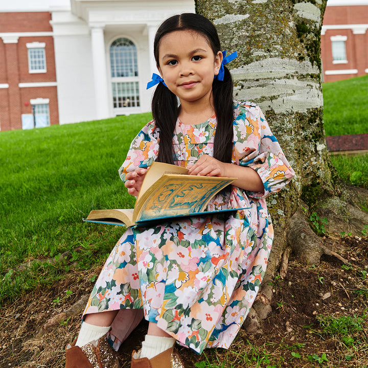 Girls Evelyn Dress - Watercolor Floral