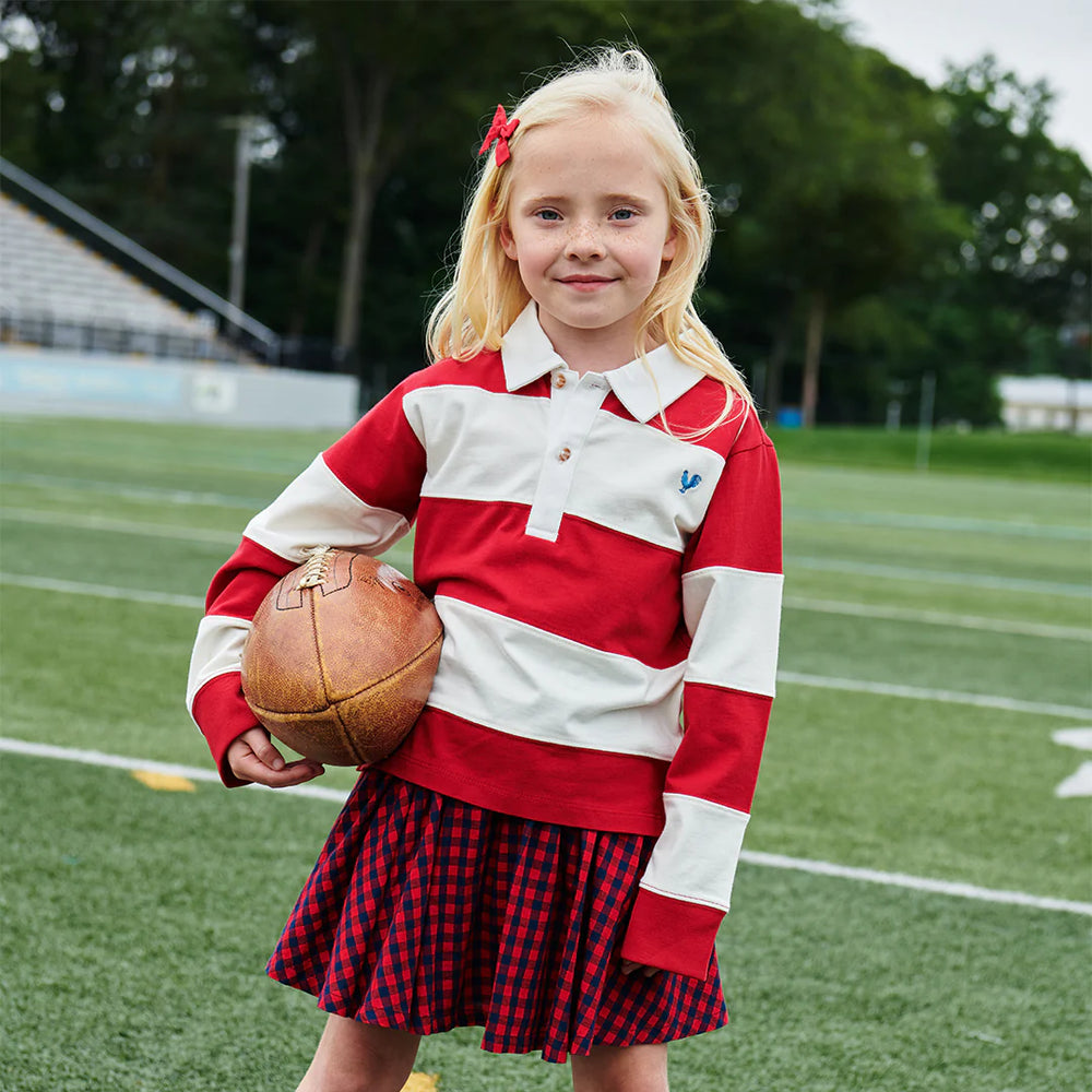 Girls Gianna Skirt - Red Blue Check