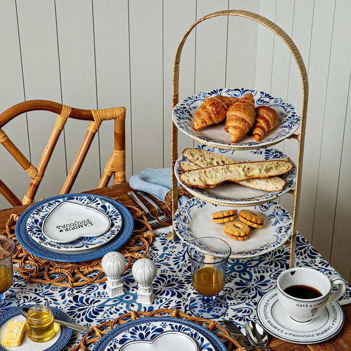 Provence Rattan Triple Tiered Server - Whitewash