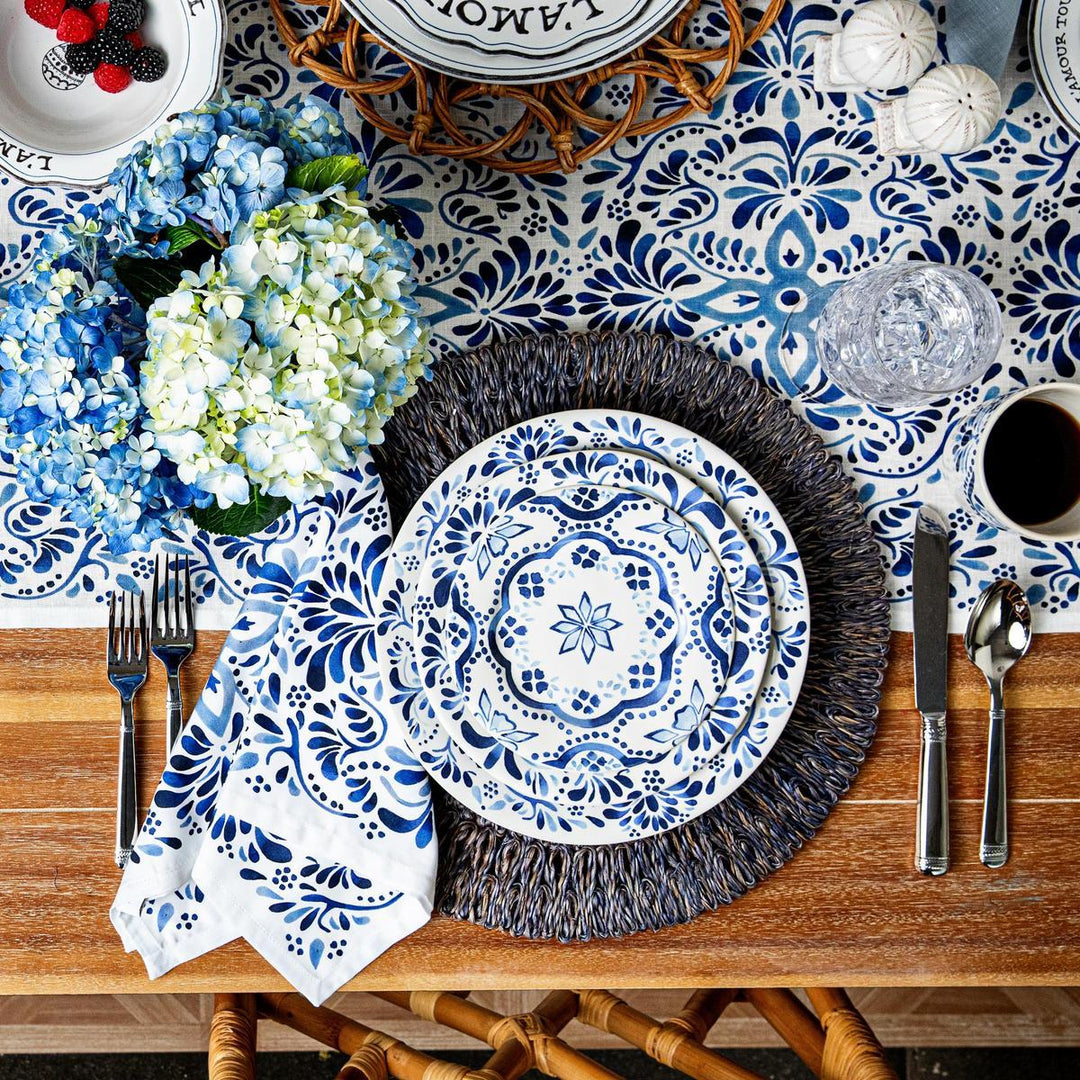 Iberian 18" x 90" Table Runner - Indigo