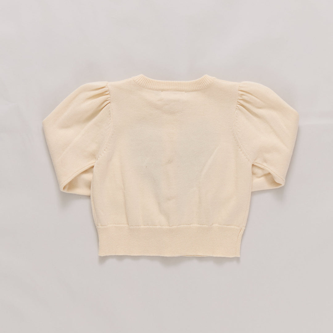 Girls Constance Sweater - Scalloped Heart