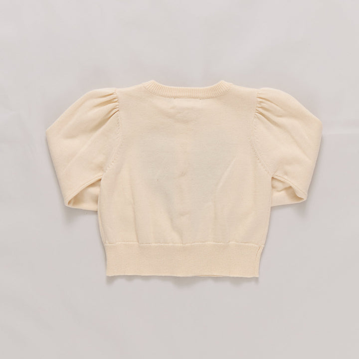 Girls Constance Sweater - Scalloped Heart