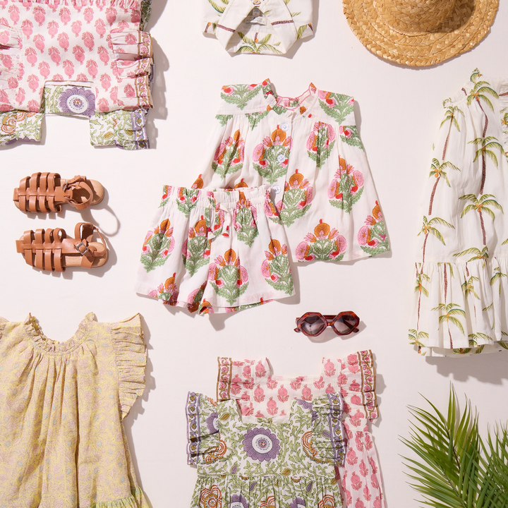 Girls Misha 2-PC Set - Pink Bellflower