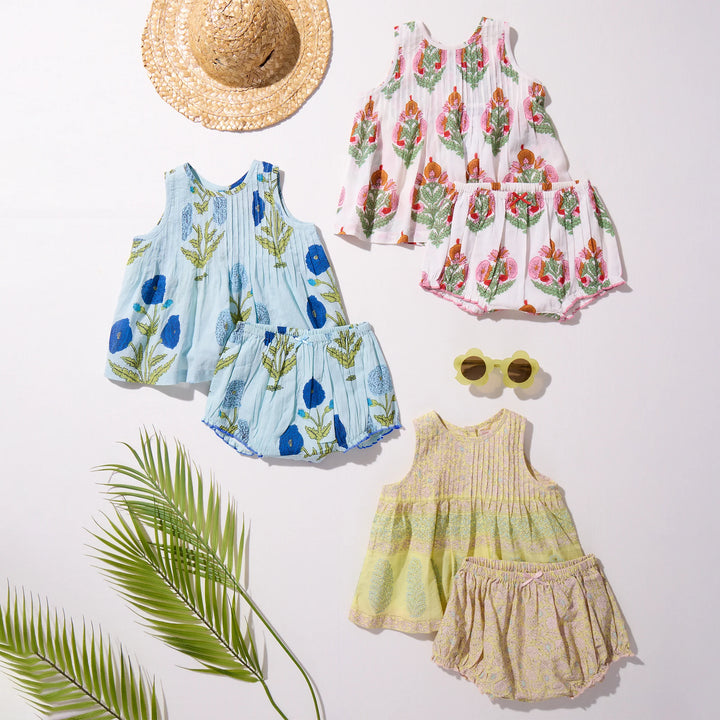 Baby Girls Jaipur 2-PC Set - Light Blue Dandelion
