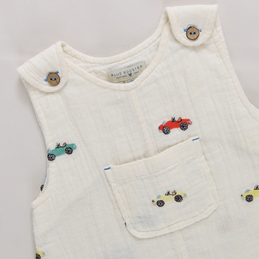 Baby Boys Noah Jumper - Vintage Car Embroidery
