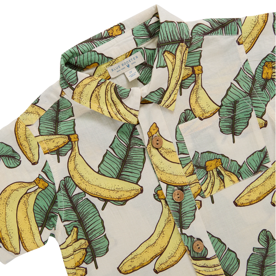 Boys Jack Shirt - Banana Leaves