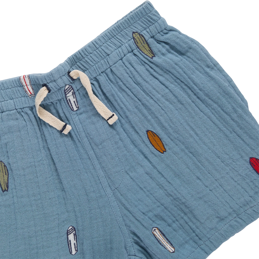 Boys Calvin Shorts - Surfboard Embroidery
