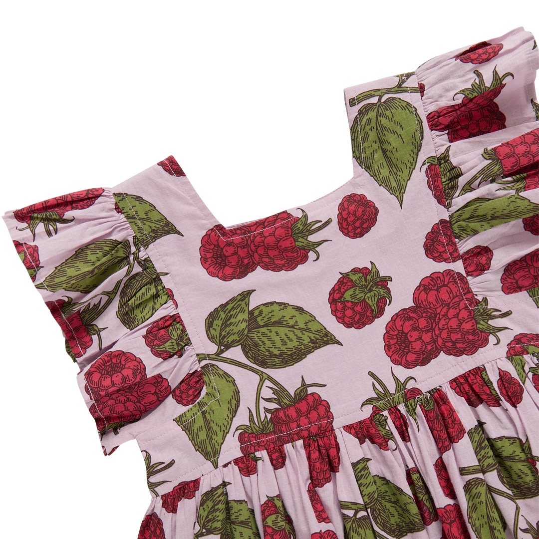 Girls Elsie Dress - Lavender Raspberries