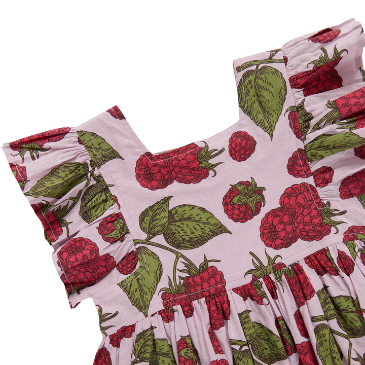 Girls Elsie Dress - Lavender Raspberries