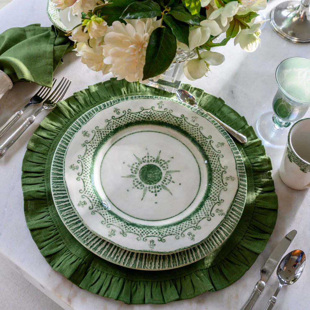 Burano Green Dinner Plate
