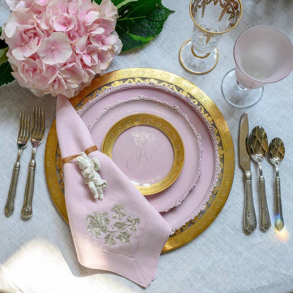 Vetro Gold Monogram Bread/Canapé Plate