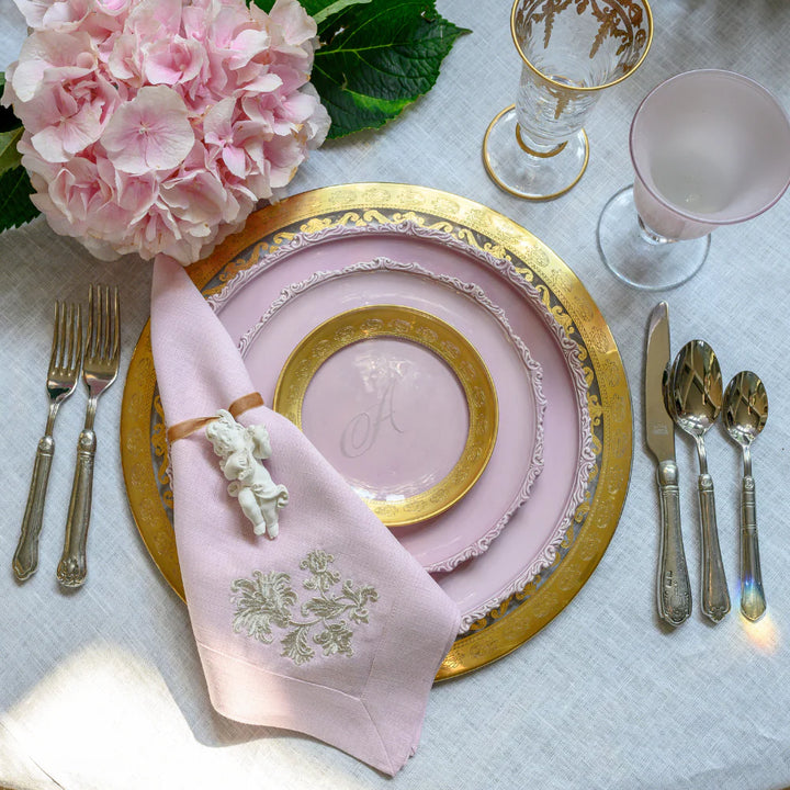 Vetro Gold Monogram Bread/Canapé Plate