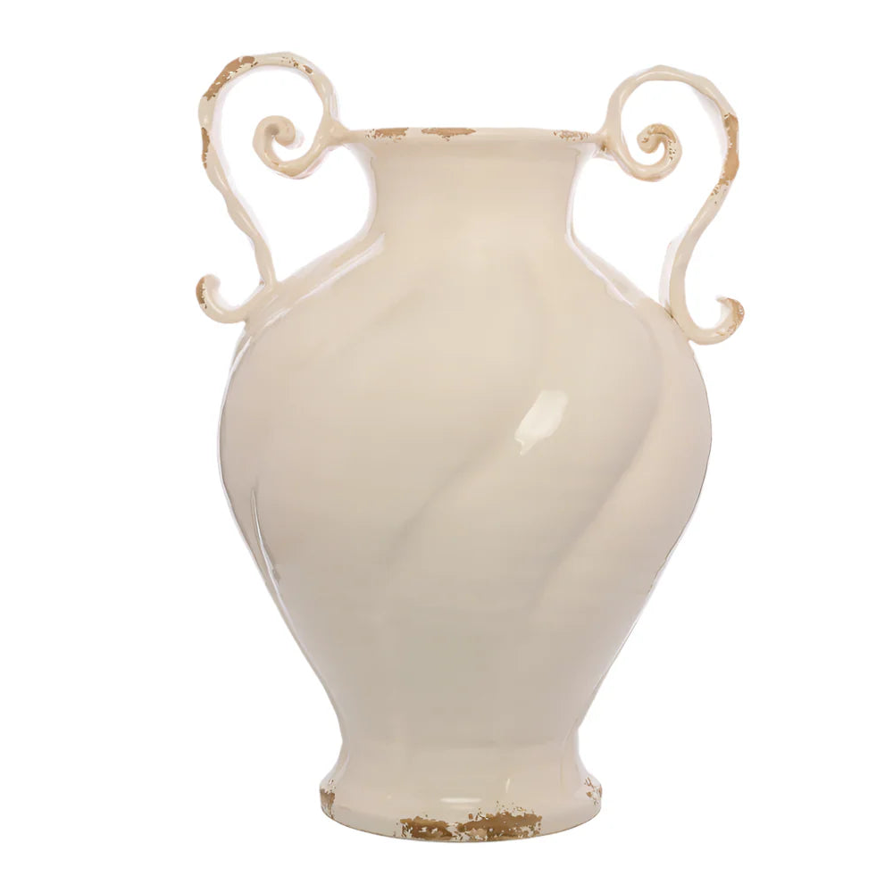 Scavo Twist Urn - Cream