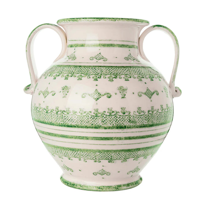 Burano Green Round 2-Handled Amphora