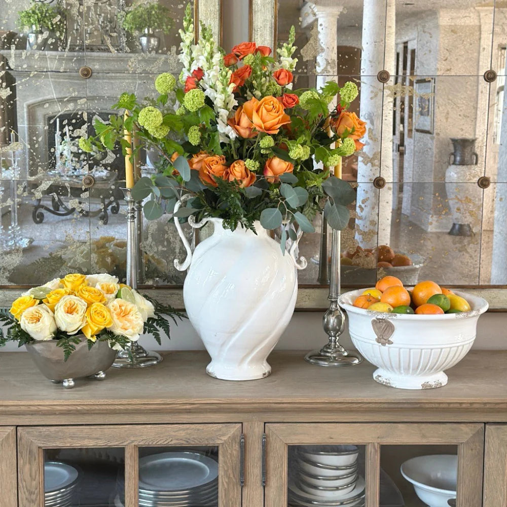 Scavo Twist Urn - Cream