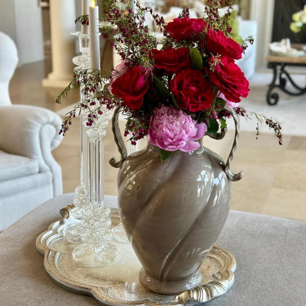 Scavo Twist Urn - Taupe