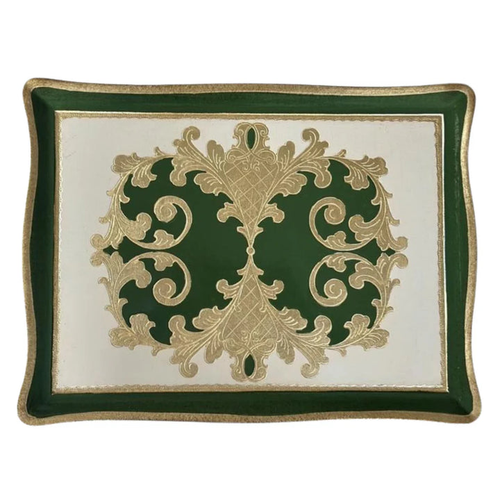 Florentino Baroque Rectangular Tray - Green