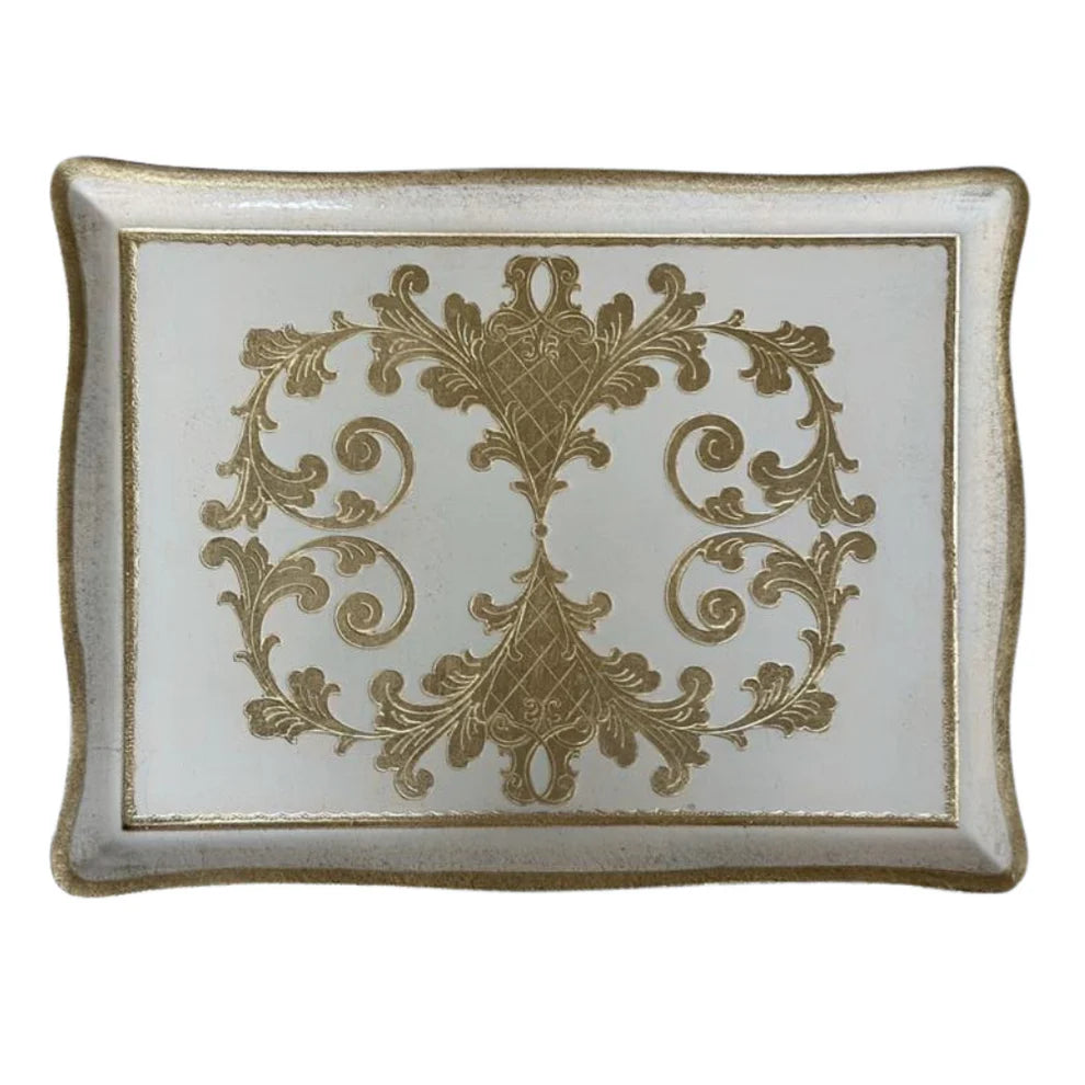 Florentino Baroque Rectangular Tray - Taupe