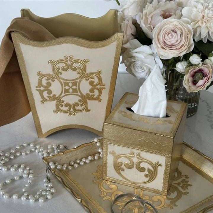 Florentino Baroque Wooden Square Tray