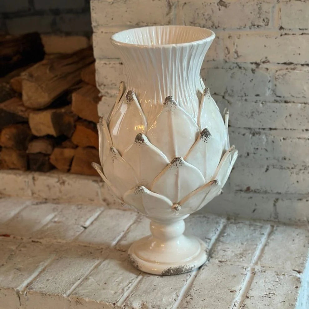 Scavo Harvest Urn - White
