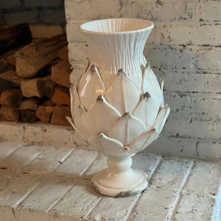 Scavo Harvest Urn - White