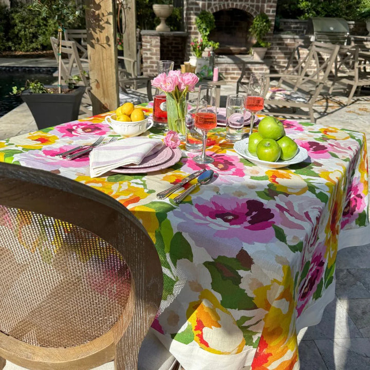 Portofino Summer Garden Linen Table Square