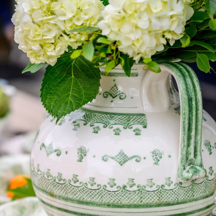 Burano Green Round 2-Handled Amphora