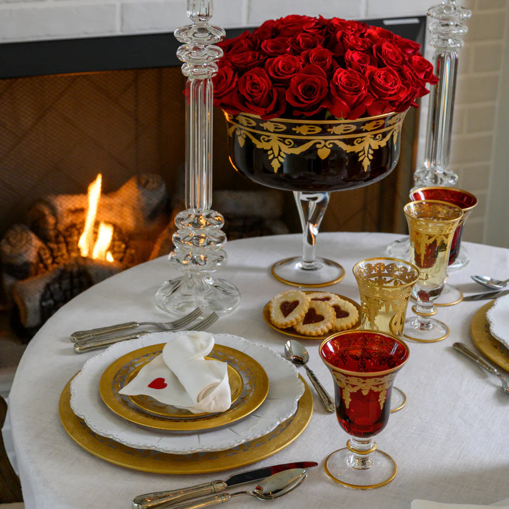 Vetro Gold Red Water/Wine Glass