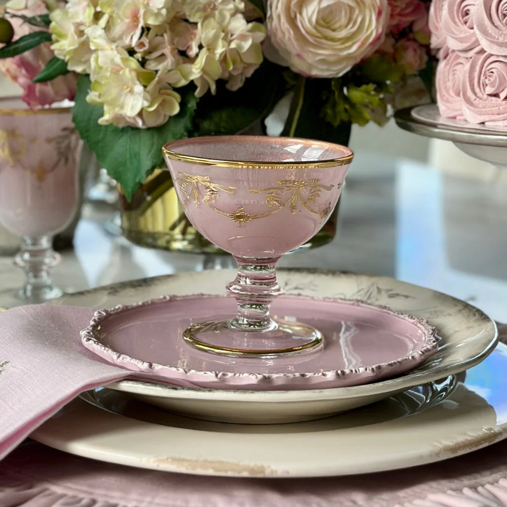 Rialto Borghese with Gold Compote - Pink