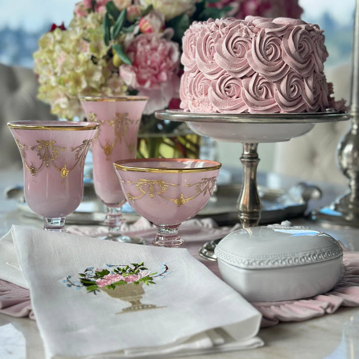Rialto Borghese with Gold Compote - Pink