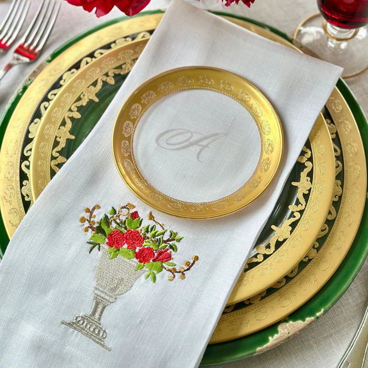 Vetro Gold Monogram Bread/Canapé Plate