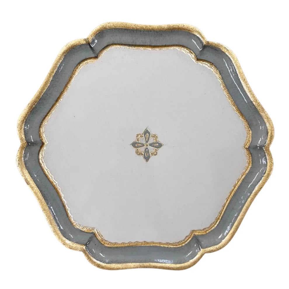 Florentino Baroque Wooden Tray - Villa Blue