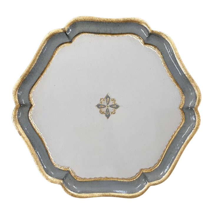 Florentino Baroque Wooden Tray - Villa Blue