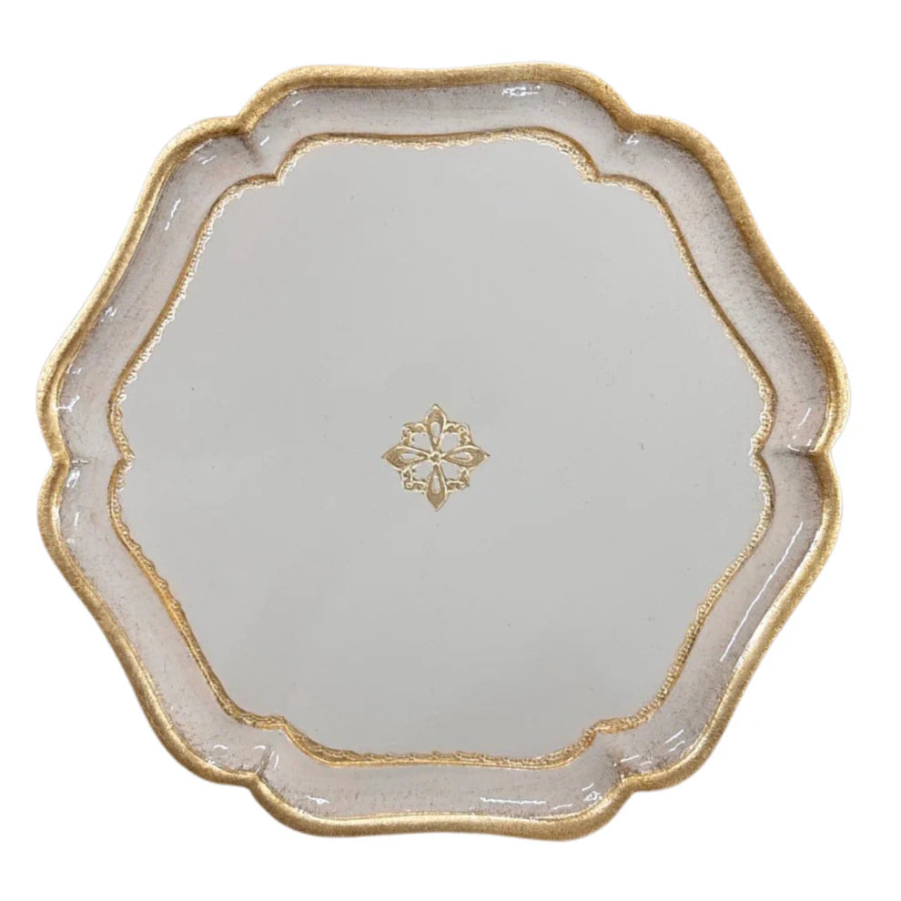 Florentino Baroque Wooden Charger - Taupe