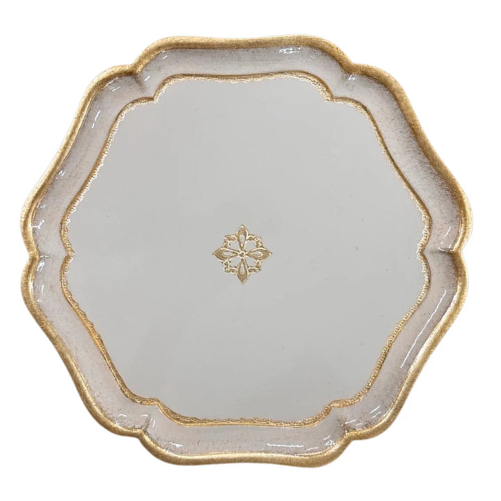 Florentino Baroque Wooden Charger - Taupe