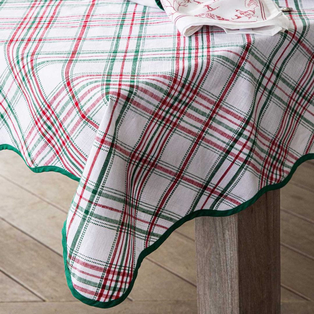 Merry Tartan 52" Square Tablecloth